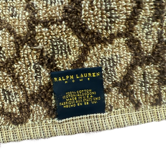 Vintage Ralph Lauren Leopard Cheetah Animal Print Bath & Hand Towel Set USA - Picture 9 of 10